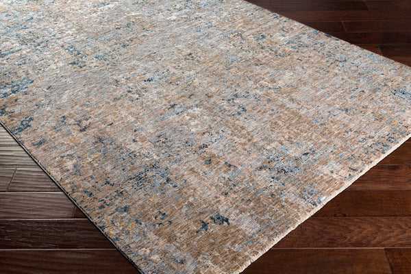 Livabliss Mirabel Machine Woven Polyester Area Rug with Fringe Mid Century Modern Living Room Dark Blue, Deni 6'7" x 6'7" MBE2303-67RD