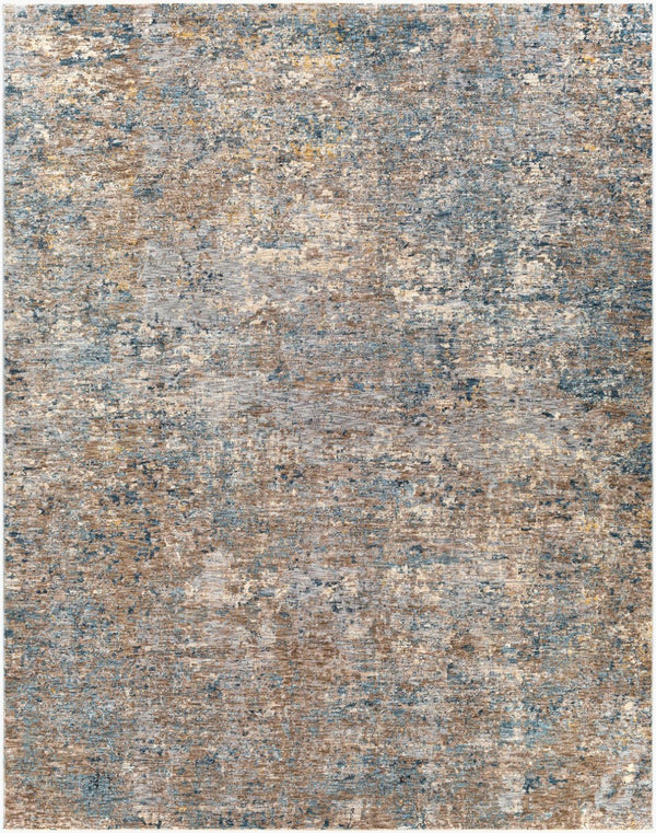 Livabliss Mirabel Machine Woven Polyester Area Rug with Fringe Mid Century Modern Living Room Dark Blue, Deni 7'10" x 10'2" MBE2303-710103