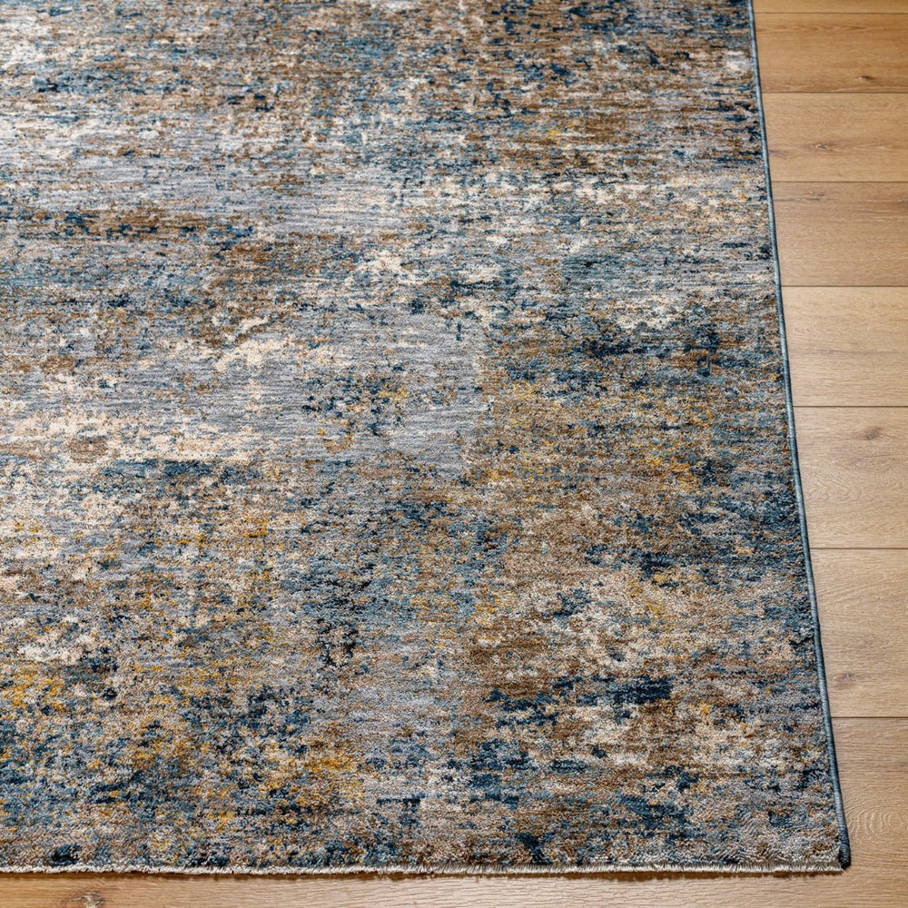 Livabliss Mirabel Machine Woven Polyester Area Rug with Fringe Mid Century Modern Living Room Dark Blue, Deni 2'7" x 7'3" MBE2303-2773