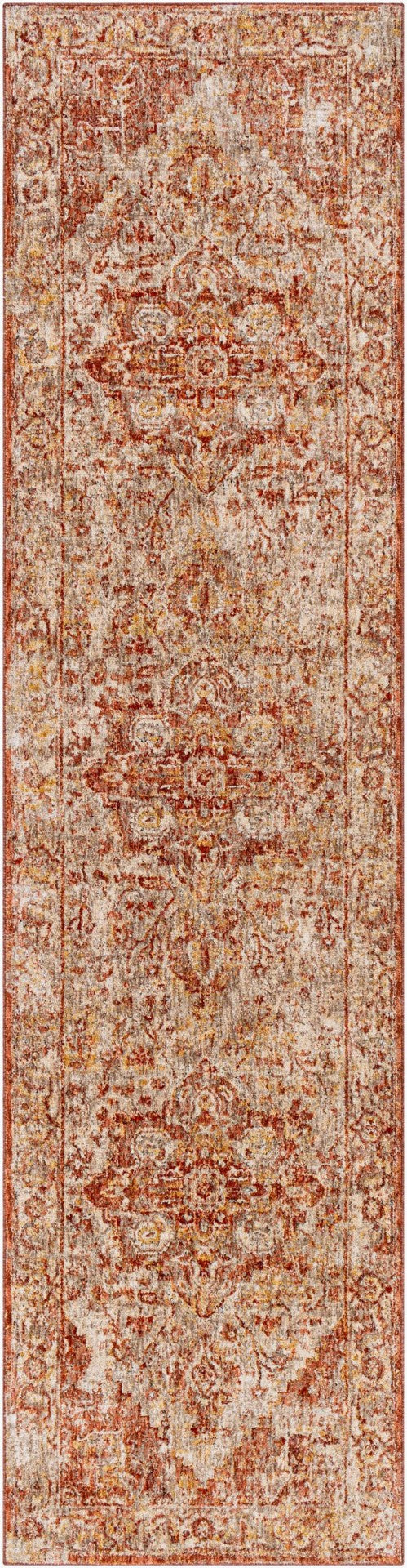 Livabliss Mirabel Turkish Machine Woven Polyester Area Rug with Traditional Pattern for Living Rooms Dusty Coral, Ru 2'7" x 10' MBE2304-2710
