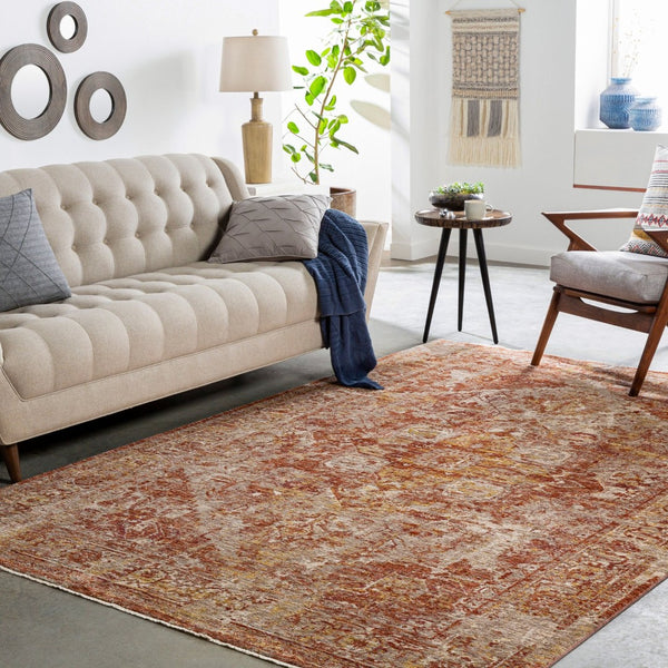 Livabliss Mirabel Turkish Machine Woven Polyester Area Rug with Traditional Pattern for Living Rooms Dusty Coral, Ru 10' x 13'11" MBE2304-1014