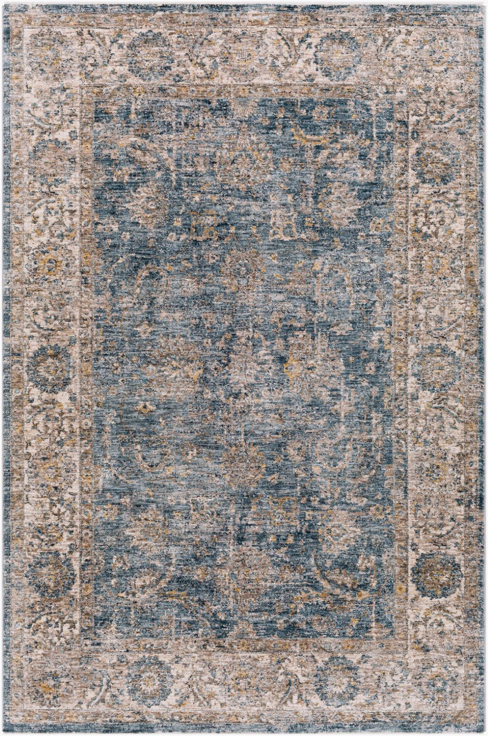 Livabliss Mirabel Turkish Machine Woven Polyester Area Rug for Living and Dining Rooms Teal, Pale Blue 10' x 13'11" MBE2305-1014