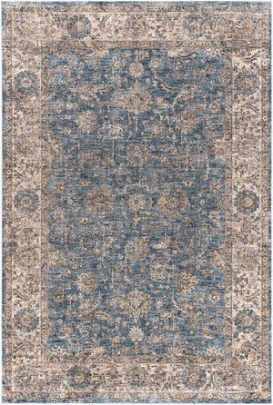 Livabliss Mirabel Turkish Machine Woven Polyester Area Rug for Living and Dining Rooms Teal, Pale Blue 6'7" x 9'6" MBE2305-6796