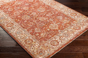 Livabliss Mirabel Traditional Fringe Area Rug Polyester Woven in Turkey for Living Rooms Rust, Dusty Pin 9' x 12'2" MBE2307-9122