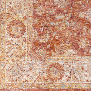 Livabliss Mirabel Traditional Fringe Area Rug Polyester Woven in Turkey for Living Rooms Rust, Dusty Pin 9' x 12'2" MBE2307-9122