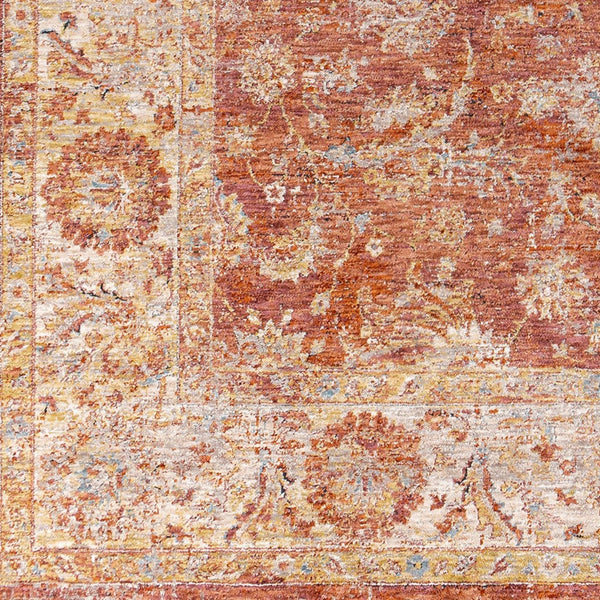 Livabliss Mirabel Traditional Fringe Area Rug Polyester Woven in Turkey for Living Rooms Rust, Dusty Pin 9' x 12'2" MBE2307-9122
