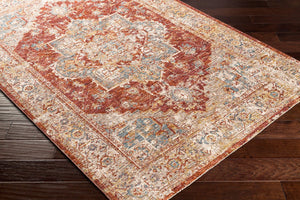 Livabliss Mirabel Medallion Area Rug Turkish Woven Polyester Fringe Accent for Living Room MBE2311-1014