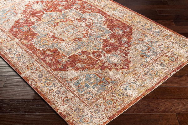 Livabliss Mirabel Medallion Area Rug Turkish Woven Polyester Fringe Accent for Living Room MBE2311-1014