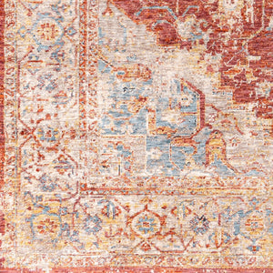 Livabliss Mirabel Medallion Area Rug Turkish Woven Polyester Fringe Accent for Living Room MBE2311-1014