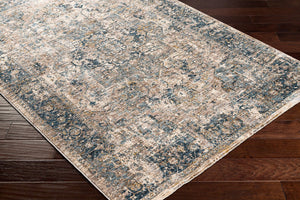 Livabliss Mirabel Medallion Area Rug Turkish Woven Polyester with Fringe Living Room Accent Teal, Pale Blue 2'7" x 7'3" MBE2312-2773