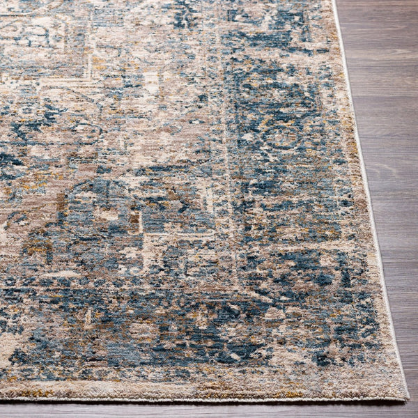 Livabliss Mirabel Medallion Area Rug Turkish Woven Polyester with Fringe Living Room Accent Teal, Pale Blue 2'7" x 7'3" MBE2312-2773