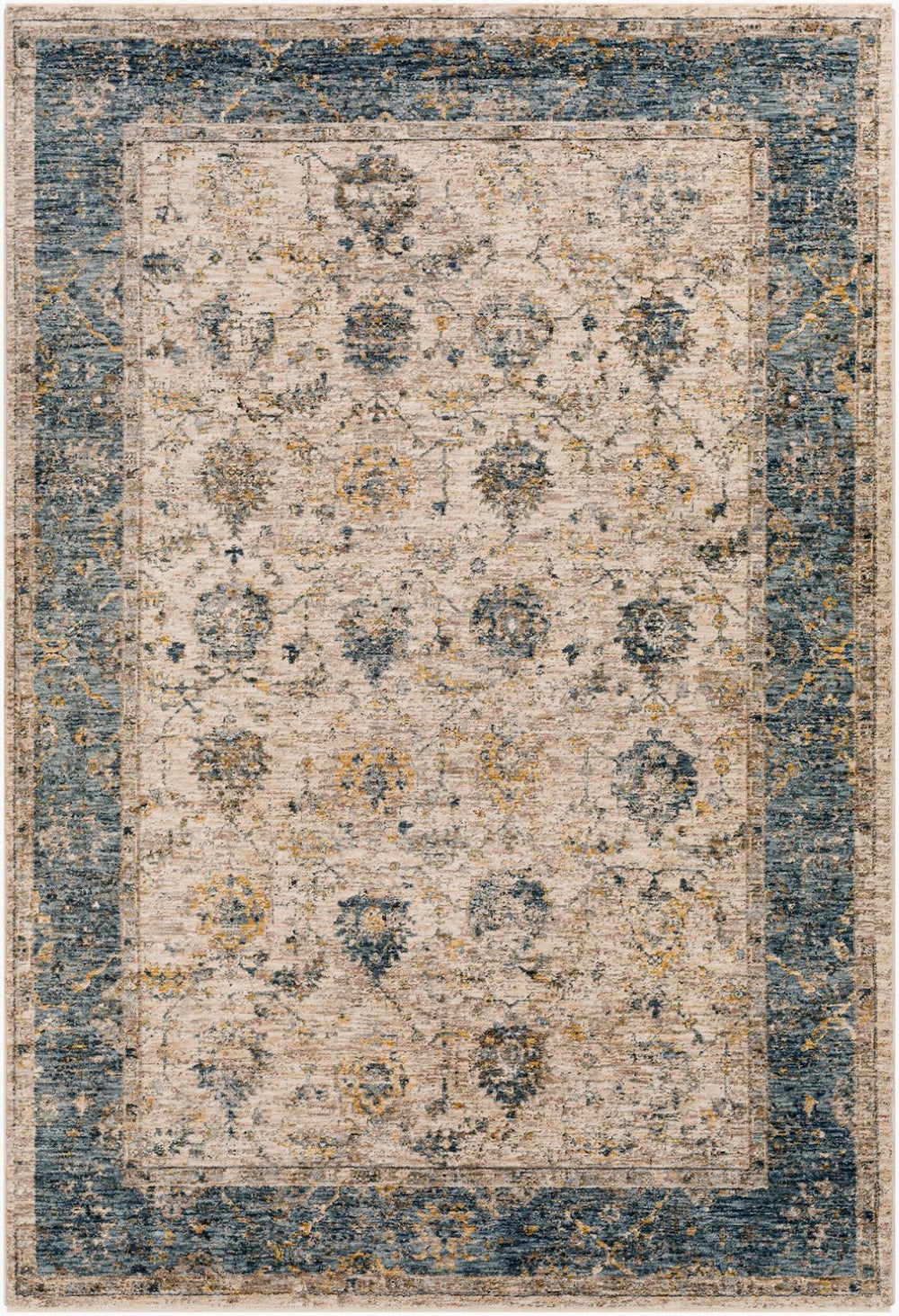 Livabliss Mirabel Traditional Fringe Area Rug Machine Woven in Turkey for Elegant Living Spaces Teal, Pale Blue 12' x 15' MBE2313-1215