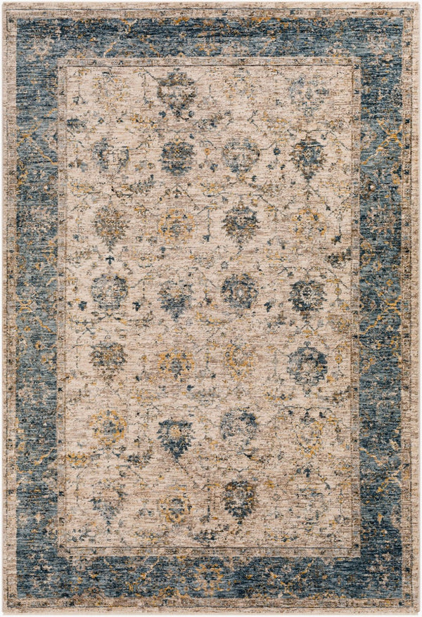 Livabliss Mirabel Traditional Fringe Area Rug Machine Woven in Turkey for Elegant Living Spaces Teal, Pale Blue 12' x 15' MBE2313-1215