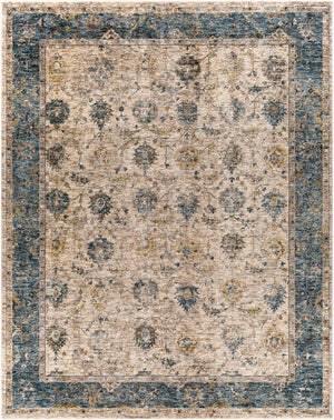 Livabliss Mirabel Traditional Fringe Area Rug Machine Woven in Turkey for Elegant Living Spaces Teal, Pale Blue 7'10" x 10'2" MBE2313-710103