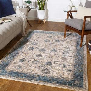 Livabliss Mirabel Traditional Fringe Area Rug Machine Woven in Turkey for Elegant Living Spaces Teal, Pale Blue 12' x 15' MBE2313-1215