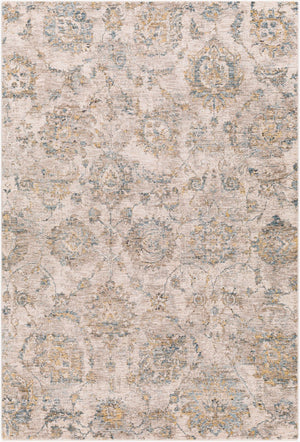 Livabliss Mirabel Traditional Fringe Area Rug Soft Polyester Weave for Large Living Spaces Teal, Pale Blue 2' x 2'11" MBE2316-23