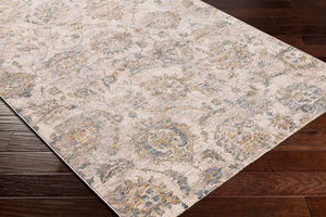 Livabliss Mirabel Traditional Fringe Area Rug Soft Polyester Weave for Large Living Spaces Teal, Pale Blue 2' x 2'11" MBE2316-23