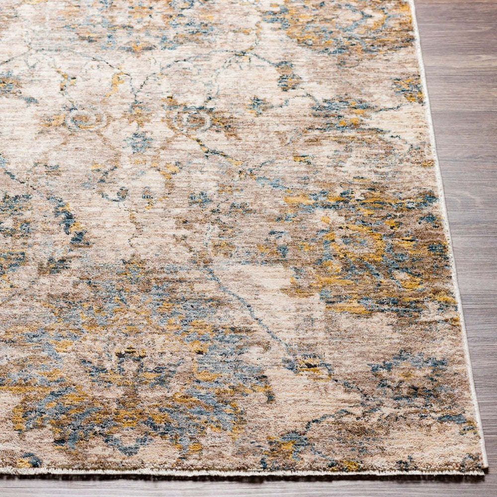 Livabliss Mirabel Traditional Fringe Area Rug Soft Polyester Weave for Large Living Spaces Teal, Pale Blue 2' x 2'11" MBE2316-23