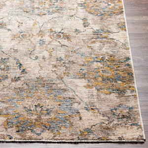 Livabliss Mirabel Traditional Fringe Area Rug Soft Polyester Weave for Large Living Spaces Teal, Pale Blue 2' x 2'11" MBE2316-23
