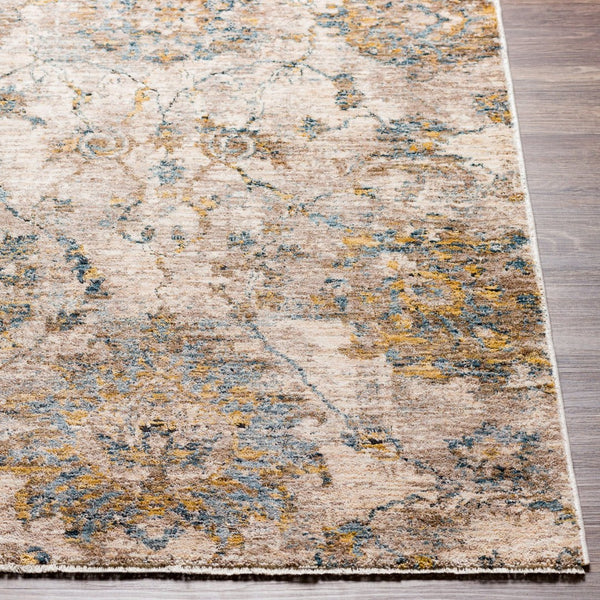 Livabliss Mirabel Traditional Fringe Area Rug Soft Polyester Weave for Large Living Spaces Teal, Pale Blue 2' x 2'11" MBE2316-23