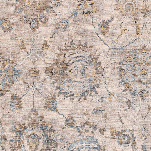 Livabliss Mirabel Traditional Fringe Area Rug Soft Polyester Weave for Large Living Spaces Teal, Pale Blue 2' x 2'11" MBE2316-23