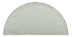 Hooker Furniture Charleston Demilune Console Table With Weathered Charleston Green Finish, Carved Accents, Shelf Storage Light Blue 6750-50003-40