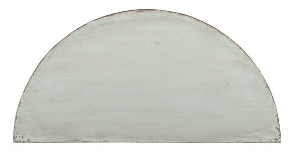 Hooker Furniture Charleston Demilune Console Table With Weathered Charleston Green Finish, Carved Accents, Shelf Storage Light Blue 6750-50003-40