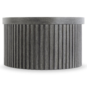 Bernhardt Bernhardt Menton Rustic Modern Oval Cocktail Table With Ribbed Ribbon Base, Sutton Oak Finish (48") 352011