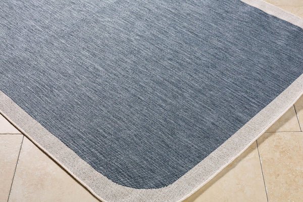 Livabliss Miami Beach Coastal Polypropylene Area Rug for Entryways Patios and High Traffic Spaces Blue, Cream 9'2" x 12' MBH2300-9212