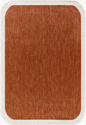 Livabliss Miami Beach Coastal Polypropylene Area Rug Turkish Woven for Entryway or Patio Burnt Orange, C 6'7" x 9' MBH2305-679