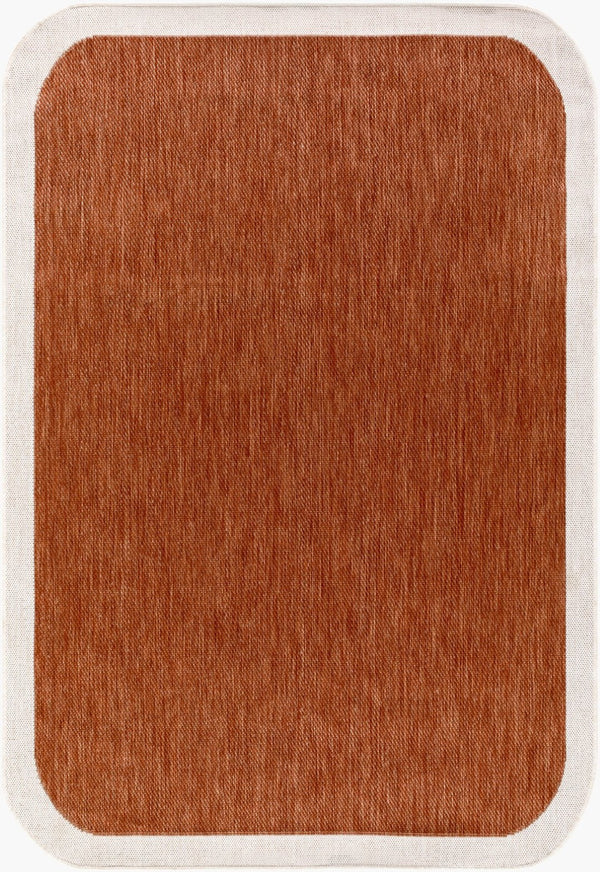 Livabliss Miami Beach Coastal Polypropylene Area Rug Turkish Woven for Entryway or Patio Burnt Orange, C 6'7" x 9' MBH2305-679