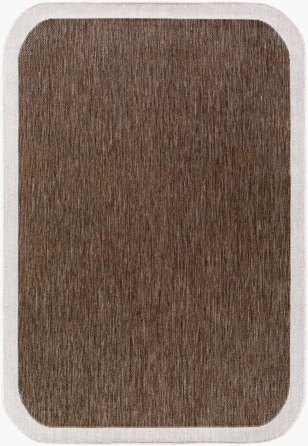 Livabliss Miami Beach Polypropylene Coastal Rug Woven in Turkey for Patios and Entryways Dark Brown, Cre 9'2" x 12' MBH2307-9212