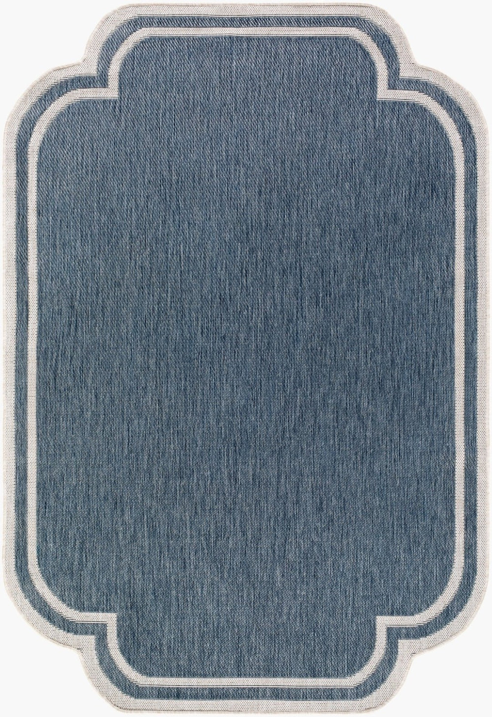 Livabliss Miami Beach Coastal Polypropylene Flat Woven Accent Rug for Entryway or Patio Blue, Cream 7'10" x 10' MBH2308-71010