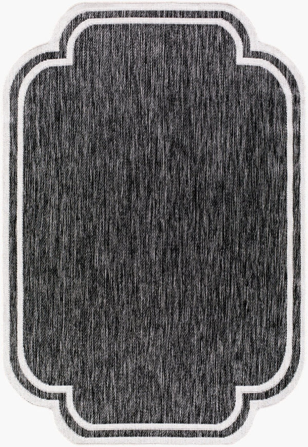 Livabliss Miami Beach Coastal Traditional Polypropylene Rug for Entryways Patios and Sunrooms Black, Cream 9'2" x 12' MBH2309-9212