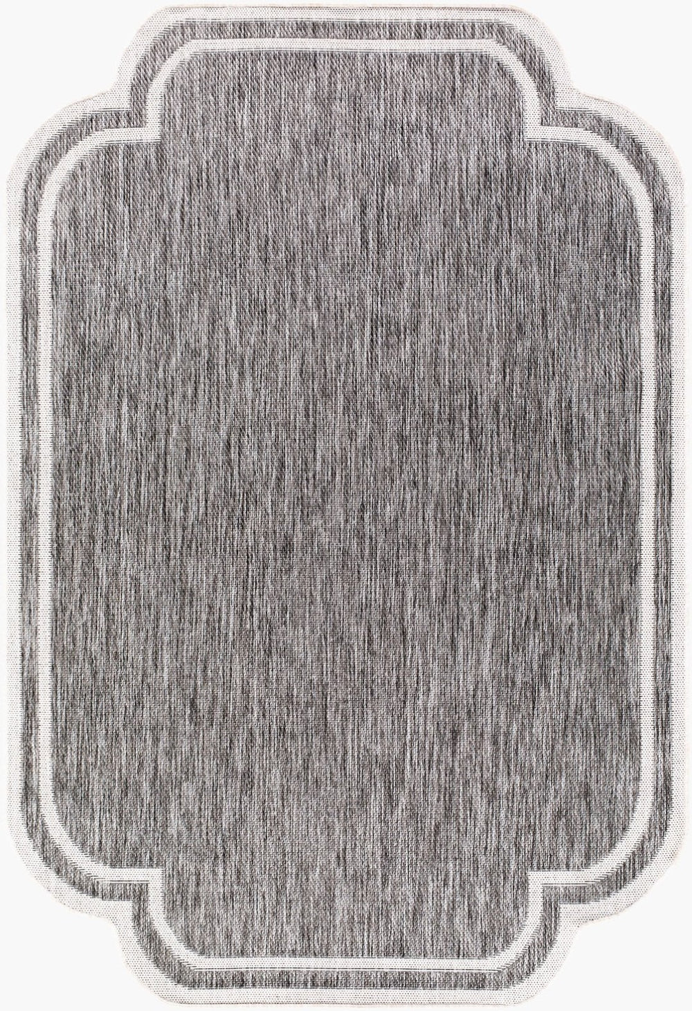 Livabliss Miami Beach Coastal Polypropylene Accent Rug for Entryways Patios and Bathrooms Charcoal, Cream 7'10" x 10' MBH2310-71010