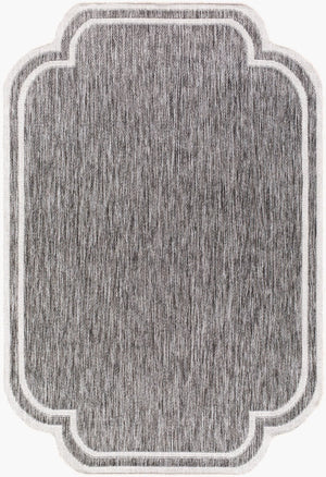 Livabliss Miami Beach Coastal Polypropylene Accent Rug for Entryways Patios and Bathrooms Charcoal, Cream 7'10" x 10' MBH2310-71010