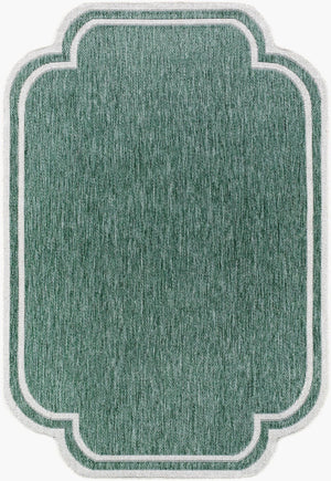 Livabliss Miami Beach Coastal Flatweave Polypropylene Accent Rug for Indoor Outdoor Use Medium Green, C 2'4" x 3'9" MBH2312-2745