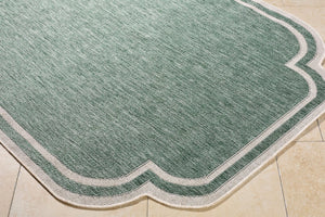 Livabliss Miami Beach Coastal Flatweave Polypropylene Accent Rug for Indoor Outdoor Use Medium Green, C 2'4" x 3'9" MBH2312-2745