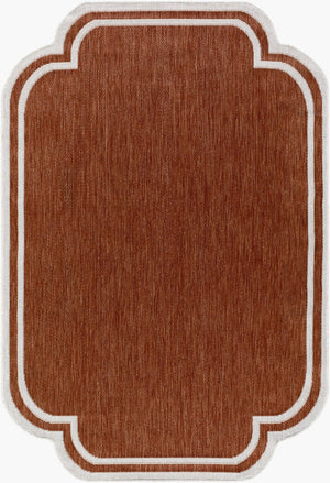 Livabliss Miami Beach Coastal Polypropylene Accent Rug for Entryways Patios and Covered Porches Burnt Orange, C 9'2" x 12' MBH2313-9212