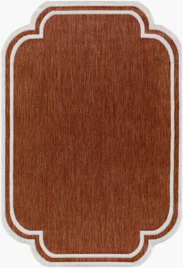 Livabliss Miami Beach Coastal Polypropylene Accent Rug for Entryways Patios and Covered Porches Burnt Orange, C 9'2" x 12' MBH2313-9212