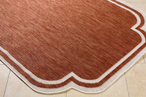Livabliss Miami Beach Coastal Polypropylene Accent Rug for Entryways Patios and Covered Porches Burnt Orange, C 9'2" x 12' MBH2313-9212