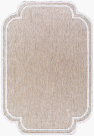 Livabliss Miami Beach Coastal Polypropylene Flat Weave Rug for Patio Entryway or Foyer Tan, Cream 2'4" x 3'9" MBH2314-2745