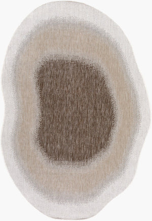 Livabliss Miami Beach Polypropylene Outdoor Rug Coastal Traditional Pattern Patio Deck Sunroom Tan, Dark Brown 7'10" x 10' MBH2318-71010
