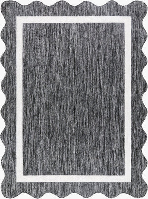 Livabliss Miami Beach Coastal Polypropylene Area Rug for Entryways Patios and Transitional Spaces Black, Cream 9'2" x 12' MBH2319-9212