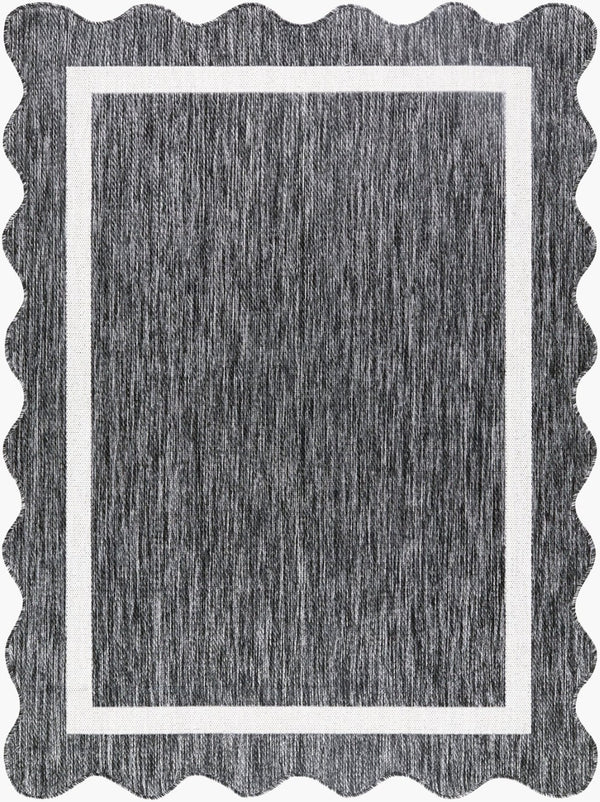 Livabliss Miami Beach Coastal Polypropylene Area Rug for Entryways Patios and Transitional Spaces Black, Cream 9'2" x 12' MBH2319-9212