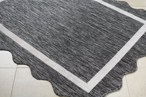 Livabliss Miami Beach Coastal Polypropylene Area Rug for Entryways Patios and Transitional Spaces Black, Cream 2'7" x 7'3" MBH2319-2773
