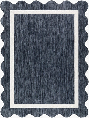 Livabliss Miami Beach Coastal Polypropylene Area Rug Woven in Turkey for Indoor Outdoor Use Dark Blue, Crea 2'4" x 3'9" MBH2320-2745