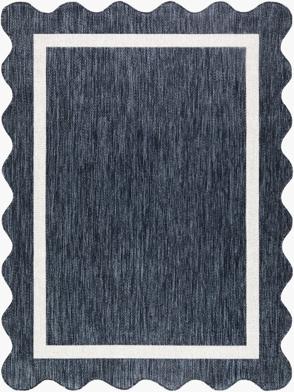 Livabliss Miami Beach Coastal Polypropylene Area Rug Woven in Turkey for Indoor Outdoor Use Dark Blue, Crea 2'4" x 3'9" MBH2320-2745