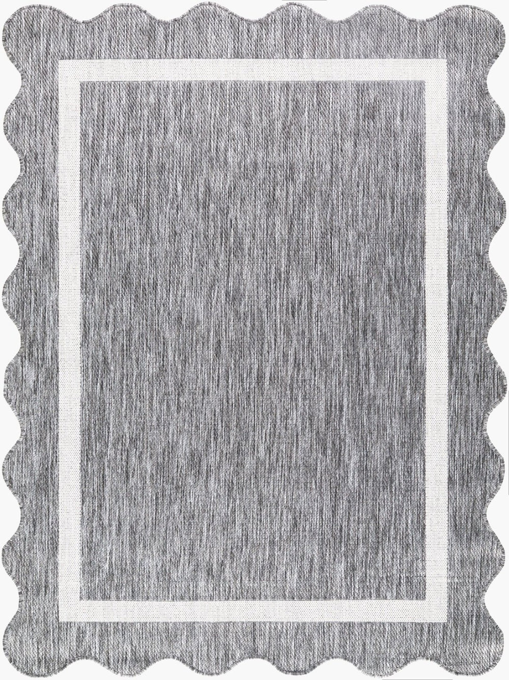 Livabliss Miami Beach Coastal Polypropylene Area Rug for Indoor Outdoor Patios and Living Rooms Charcoal, Cream 6'7" x 9' MBH2322-679
