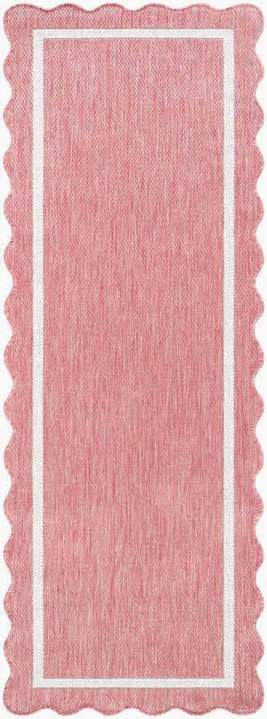 Livabliss Miami Beach Coastal Traditional Polypropylene Rug for Entryways and Outdoor Patios Rose, Cream 2'7" x 7'3" MBH2324-2773